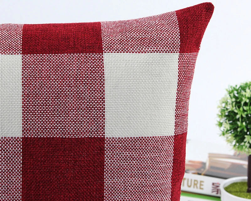 Classic Linen Cotton Cushion Cover Throw Pillow Case Sofa Home Decor Bed