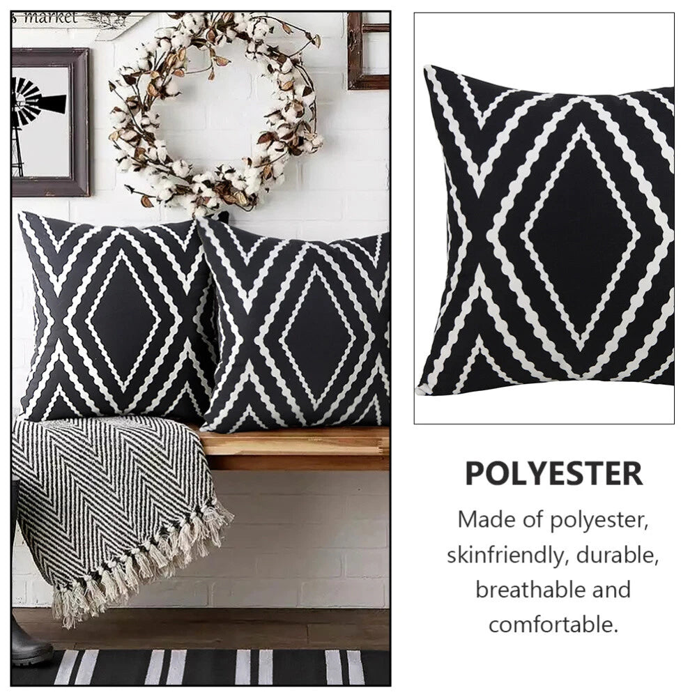 Geometric Pillow Cover Simple Sofa Cushion Pillowcase Geometry Printed Texture