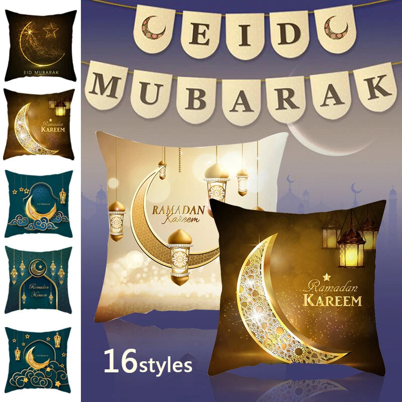 2X Cushion Cover Pillow Case Sofa Ramadan Bedroom Home Decorative Pillowcase