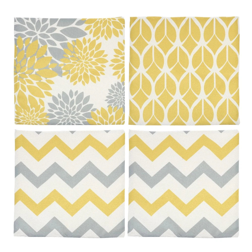 4 Pcs Pillow Case Office Decorative Pillowcase Sofa Bed Cushion Cover