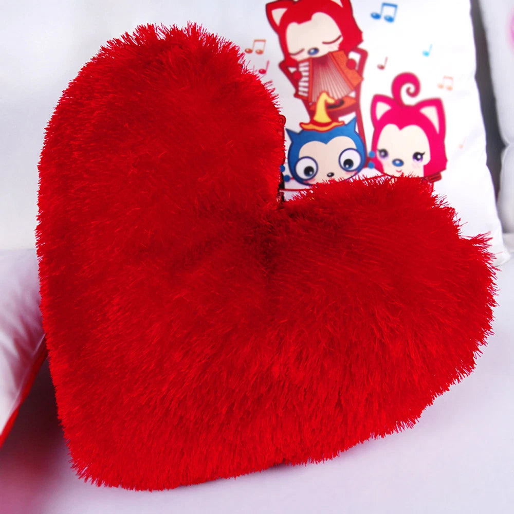 10Pcs Sublimation Blank Pillow Cases Plush Cushion Cover Home Sofa Decor Heart