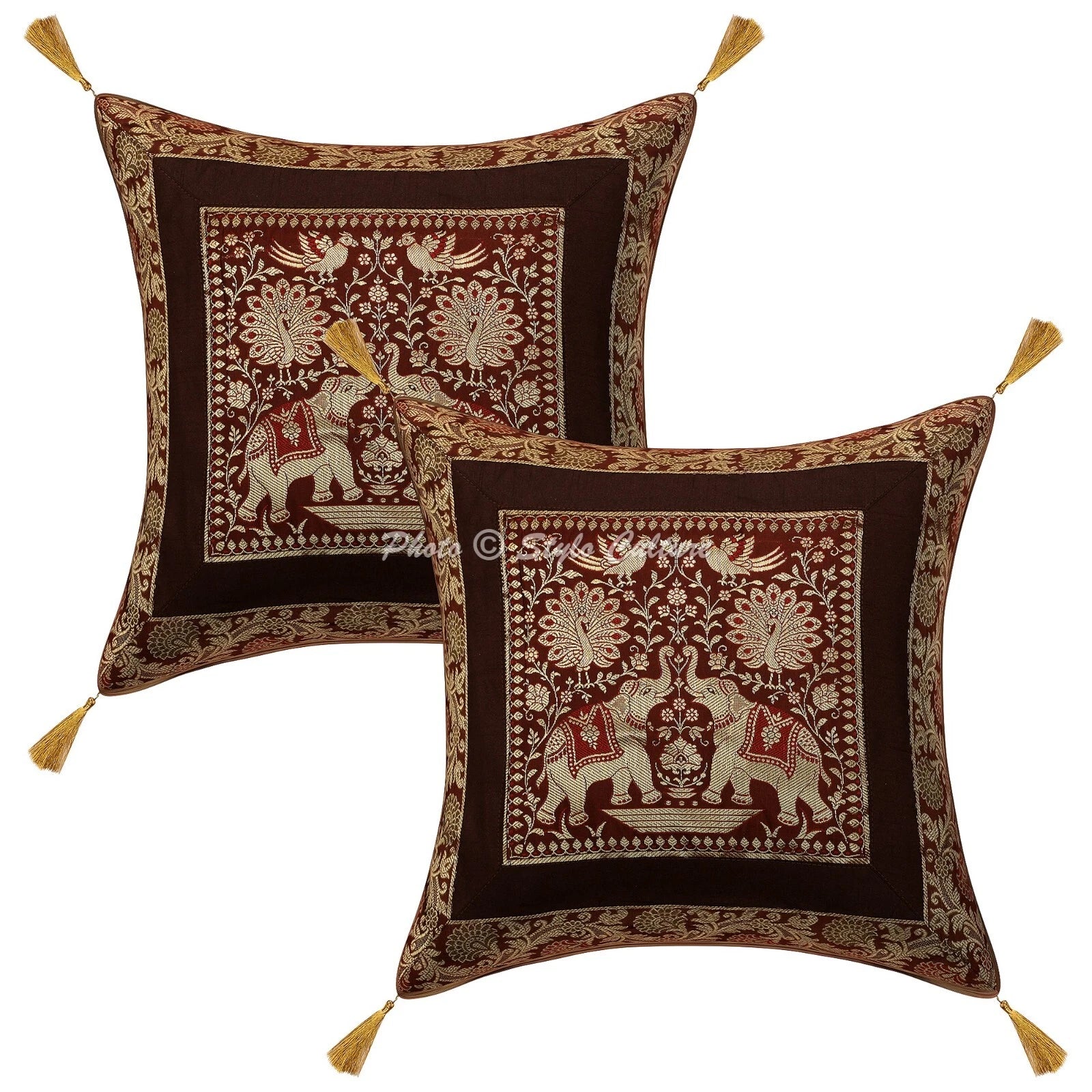 New Home Decor Brocade Jacquard 18 x 18 in Pillow Cover Case Cushion Room