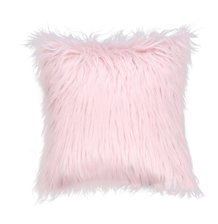 Soft  Faux Fur Fluffy Pillow Case Plush Cushion Cover Throw Sofa Bed Home Decor
