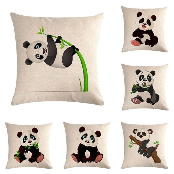 Panda '' Pillow Case Sofa Waist Throw Cushion Cover Home Decor
