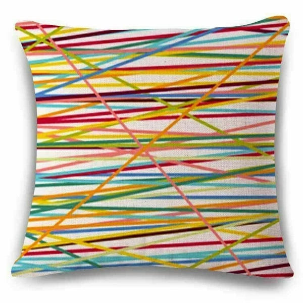 Chromatic Geometry   Pillow Case Cushion Cover Sofa Home Decor 18inch