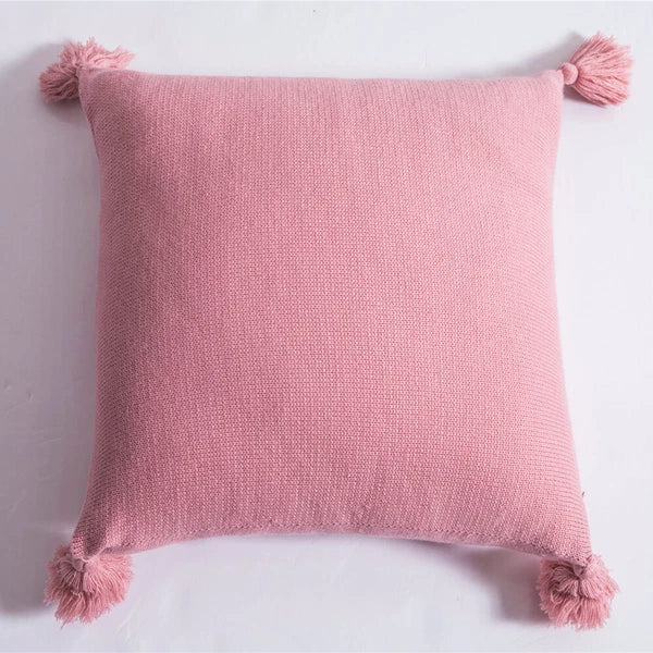 Sofa Bed Knitted Pillowcase Square Tassel Throw Waist Cushion Covers Chair Decor
