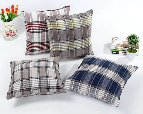 Classic Linen Cotton Cushion Cover Throw Pillow Case Sofa Home Decor Bed