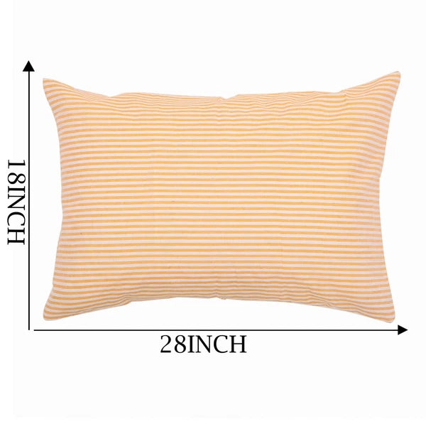 Cotton Pillow Case Cover Home Sofa Bad Decor Striped Throw Cushion Cover-18x28