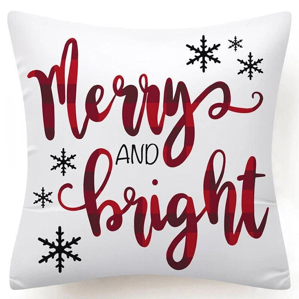 Throw PILLOW COVERS Christmas Decorative Xmas TWO-Sided Sofa Cushion Case 18x18"