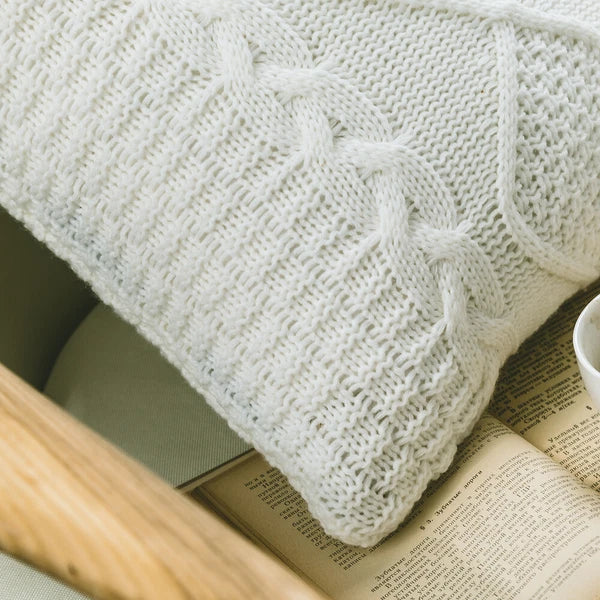 Sofa Bed Knitted Pillowcase Square Tassel Throw Waist Cushion Covers Chair Decor