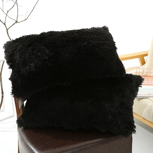 Faux Fur Fluffy Plush Throw Pillow Cases Shaggy Sofa Bed Cushion Cover 50x70cm