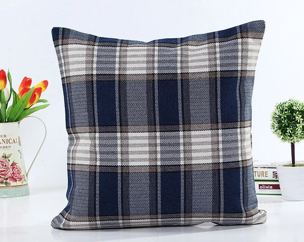 Classic Linen Cotton Cushion Cover Throw Pillow Case Sofa Home Decor Bed