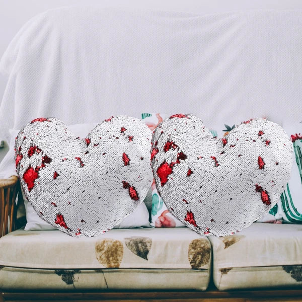 Heart-shaped Pillowcase Bed Decor Pillows Hearts Cover Sofa Covers