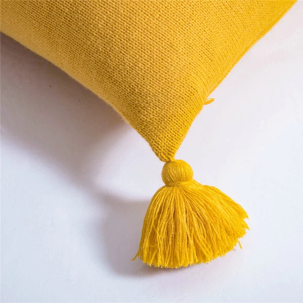 Square Knitted Tassel Pillowcase Sofa Bed Waist Throw Back Cushion Covers Chair