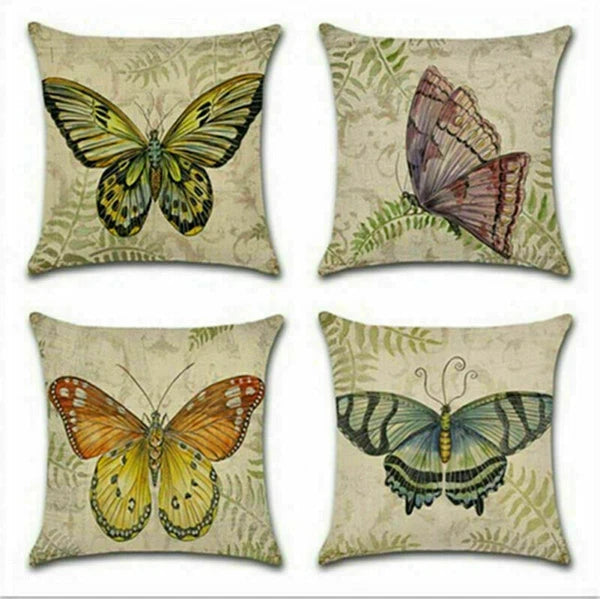 Decor Cushion Throw Cover Case Sofa Butterfly 18" Home Cute