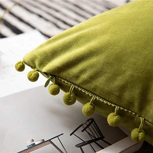 Couch Pillow Cases 12x20: 2 Pack Cozy Soft 20" x 12" (Pack of 2) Chartreuse