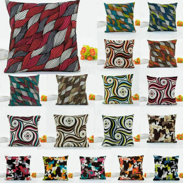 Decor Cushion Waist Cover Sofa Geometric Case Patterns Home Pillow