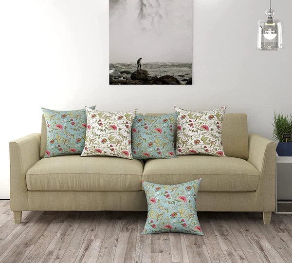 Cotton Cushion Covers Only for Sofa and Diwan 16x16 inch