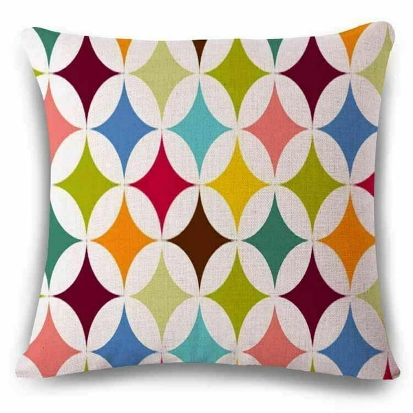 Chromatic Geometry   Pillow Case Cushion Cover Sofa Home Decor 18inch