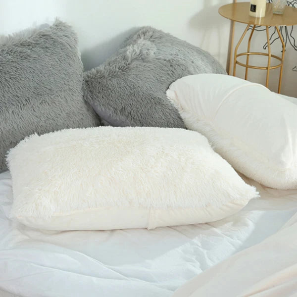 Faux Fur Fluffy Plush Throw Pillow Cases Shaggy Sofa Bed Cushion Cover 50x70cm