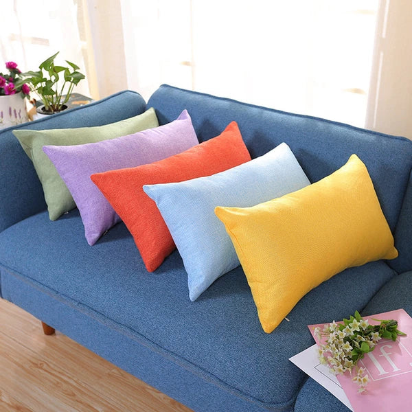 Rectangle Cushion Cover Silk Throw Pillow Case Sofa Car Bed Pillowcase  House