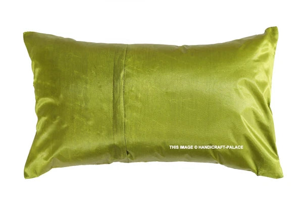 Handmade Brocade Silk Cushion Cover Indian Home Sofa Decor Pillow Case 12"x20"