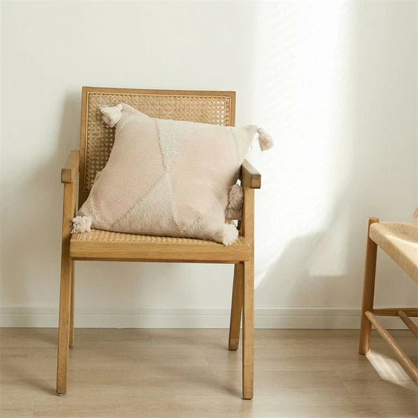 18" Knitted Pillow Case Sofa Bed Car Soft Pompom Ball Waist Throw Cushions Cover