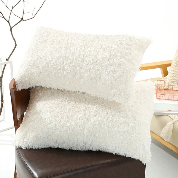 Faux Fur Fluffy Plush Throw Pillow Cases Shaggy Sofa Bed Cushion Cover 50x70cm