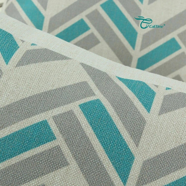 Set of 6 Throw Pillow Covers Sofa Canvas Square Cushion Cover Linen 18" x 18"