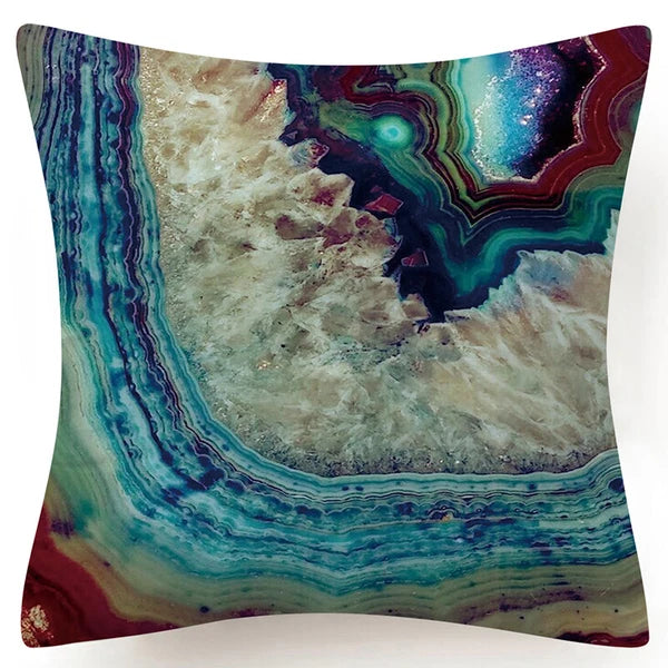 Marble Print Throw PILLOW COVER Decorative 2-Sided Sofa Bed Cushion Case 18x18"