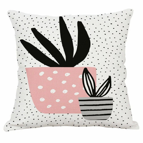 Home Decor Cactus Potted   Pillow Case Sofa Office Cushion Cover New
