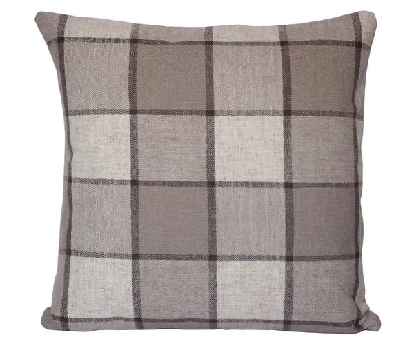 Elegant Check Print Square 16” x 16” Cushion Cover Pillowcase for Sofa Bed Couch