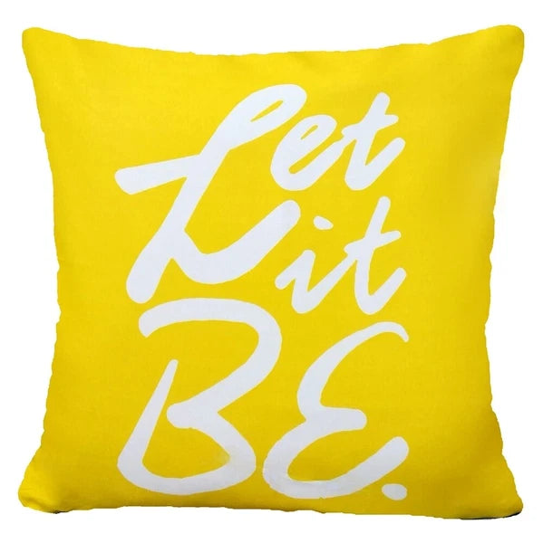 Yellow Throw PILLOW COVER 2-Sided Gray White Decorative Sofa Cushion Case 18x18"