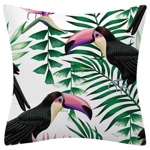 PILLOW COVER Landscape Leopard Decorative Sofa Bed Cushion Case 2-Sided 18x18"