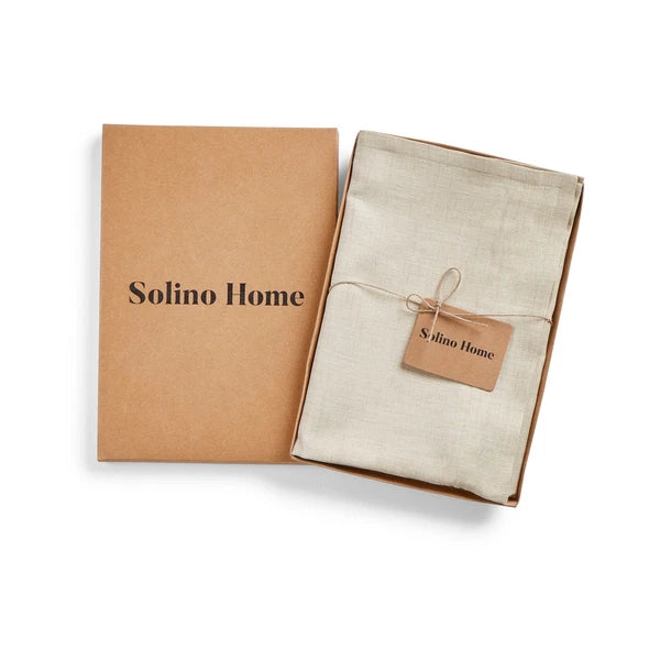 Solino Home Square Linen Pillow Cover for Cushion Couch, Sofa Bed, Santa Barbara