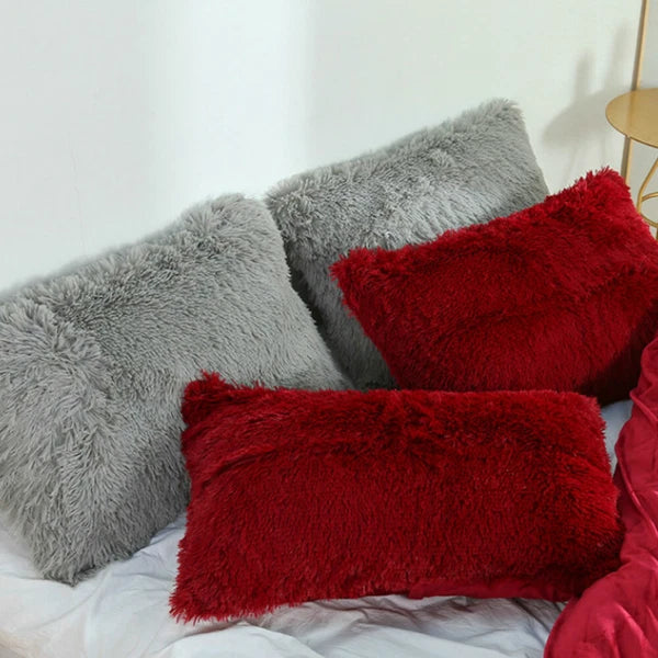 Faux Fur Fluffy Plush Throw Pillow Cases Shaggy Sofa Bed Cushion Cover 50x70cm
