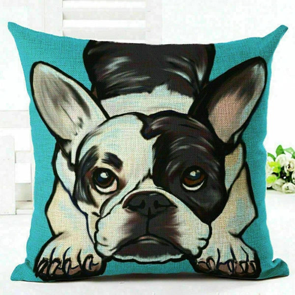 Square Throw Cushion Home Pillow Lovely Dogs Sofa Cover Decor