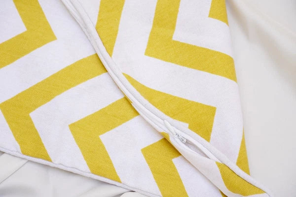 Chevron Cushion Covers 100% Cotton Zigzag Style Home Sofa Outdoor Décor 18x18''.