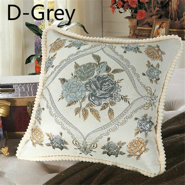 Luxury European Jacquard Throw Pillow Cover Sofa Bed Cushion Case Home Decor
