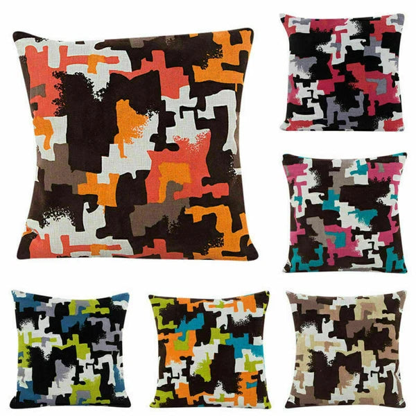 Decor Cushion Waist Cover Sofa Geometric Case Patterns Home Pillow
