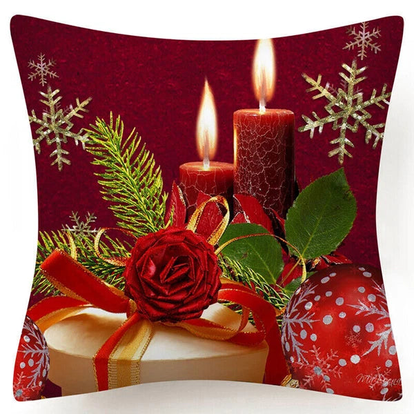 Throw PILLOW COVERS Christmas Decorative Xmas TWO-Sided Sofa Cushion Case 18x18"