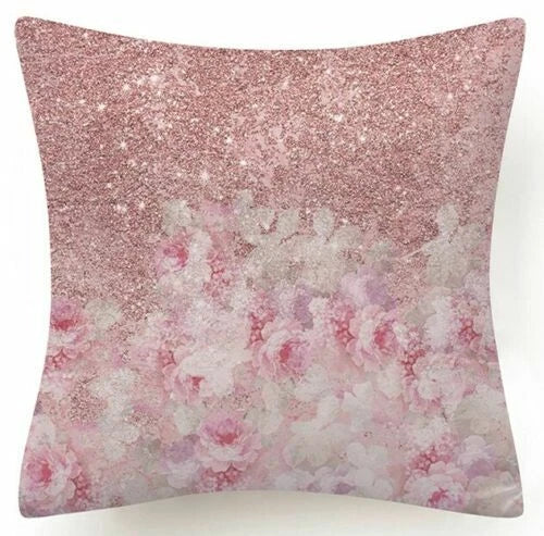 Pink Marble Throw PILLOW COVER Double Sided Sofa Decorative Cushion Cases 18x18"