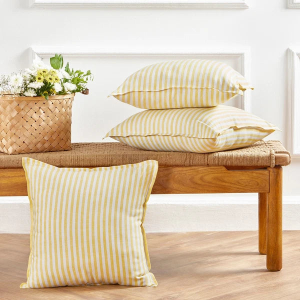 Solino Home Square Linen Pillow Cover for Cushion Couch, Sofa Bed, Santa Barbara