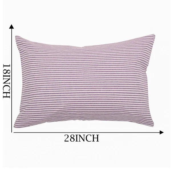 Cotton Cushion Covers Striped Throw Pillow Cover Case Sofa Bad Home Decor-18x28