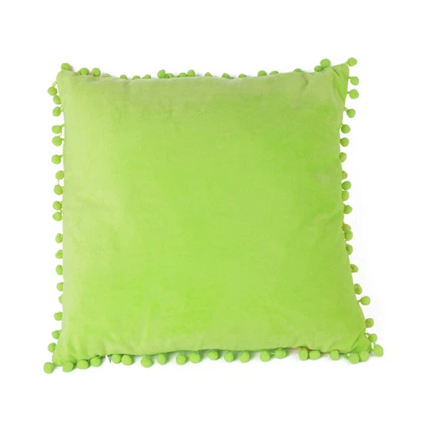 10pcs Sublimation Blank Pillowcase Multicolor Plush Sofa Cushion Cover with Ball