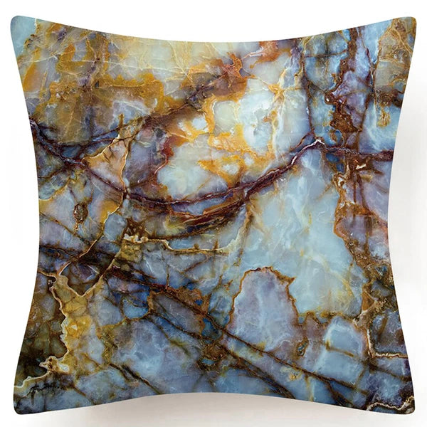 Marble Print Throw PILLOW COVER Decorative 2-Sided Sofa Bed Cushion Case 18x18"