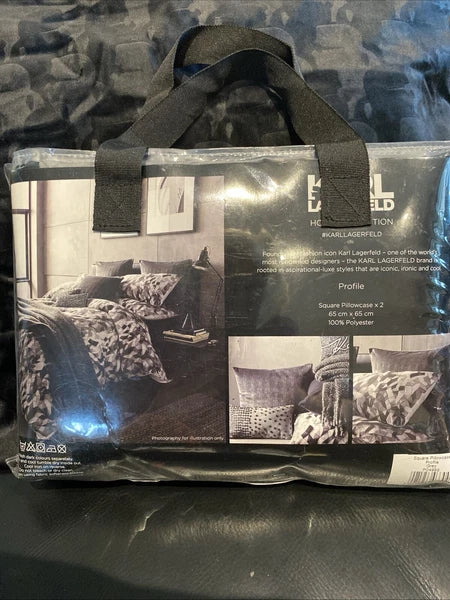 KARL LAGERFELD "Profile"  bed cushion cover  ~ in GREY -velour ~ or for sofa!