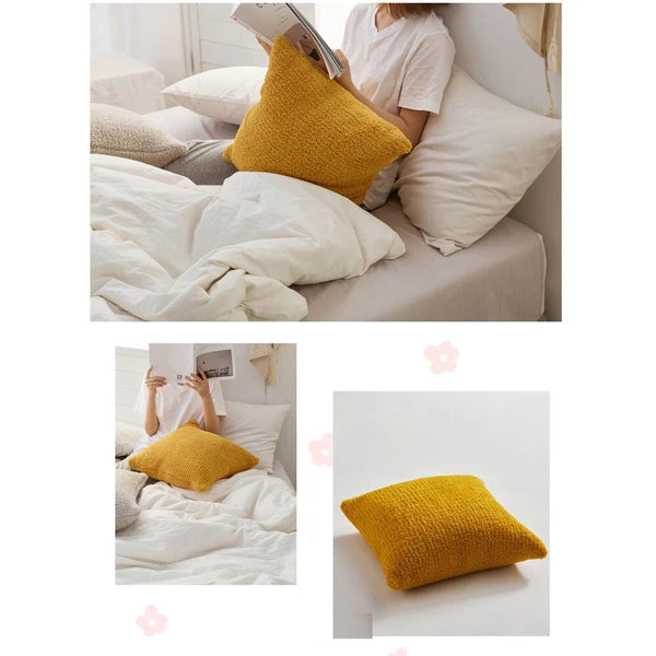 Sofa Bed Knitted Pillowcase Square Tassel Throw Waist Cushion Covers Chair Decor