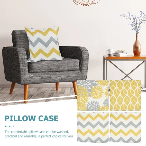 4 Pcs Pillow Case Office Decorative Pillowcase Sofa Bed Cushion Cover