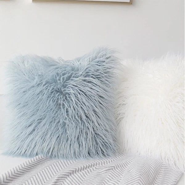 Soft  Faux Fur Fluffy Pillow Case Plush Cushion Cover Throw Sofa Bed Home Decor